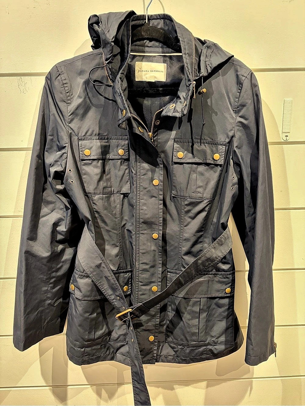 Banana Republic Night Sky Utility  Belted Jacket Navy Large